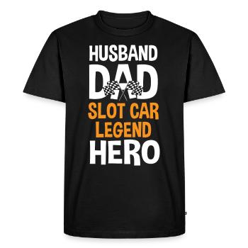 Slot car, course de slot car - T-shirt Premium bio Homme - noir - Devant - Nico (187cm)