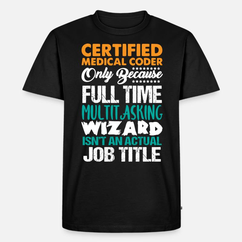 Medical encoder, programmer - Men's Premium Organic T-Shirt - black