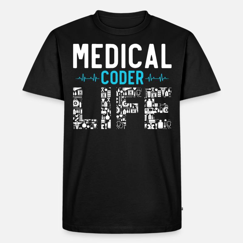 Medizinischer Kodierer Medizinischer Programmierer - Männer Premium Bio T-Shirt - Schwarz
