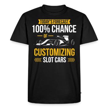 Course de voitures à sous, Voitures miniatures - T-shirt Premium bio Homme - noir - Devant - Nico (187cm)
