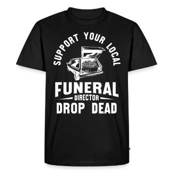 Salons funéraires, Salons funéraires - T-shirt Premium bio Homme - noir - Devant - Nico (187cm)