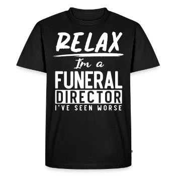 Salons funéraires, Salons funéraires - T-shirt Premium bio Homme - noir - Devant - Nico (187cm)