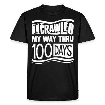100 days school, 100 days smarter, school - Men's Premium Organic T-Shirt - black - Front - Nico (187cm)