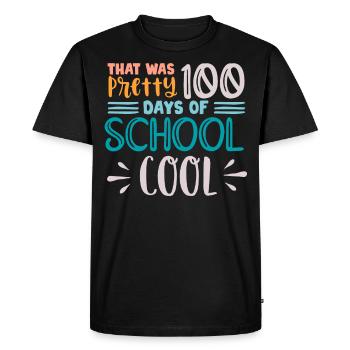 100 days school, 100 days smarter, school - Men's Premium Organic T-Shirt - black - Front - Nico (187cm)