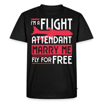 Agents de bord, pour les agents de bord, agents de bord - T-shirt Premium bio Homme - noir - Devant - Nico (187cm)