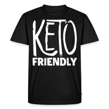 Régime Keto, régime sans glucides, céto - T-shirt Premium bio Homme - noir - Devant - Nico (187cm)