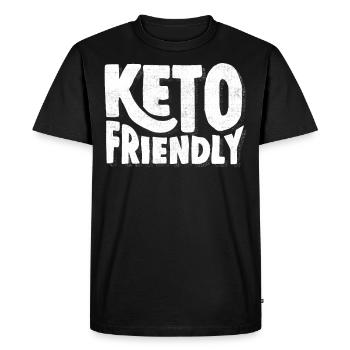 Régime Keto, régime sans glucides, céto - T-shirt Premium bio Homme - noir - Devant - Nico (187cm)