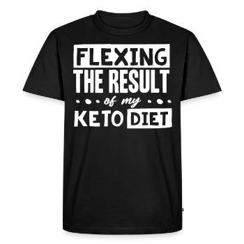 Régime Keto, régime sans glucides, céto - T-shirt Premium bio Homme - noir - Devant - Nico (187cm)