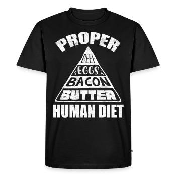 Régime Keto, régime sans glucides, céto - T-shirt Premium bio Homme - noir - Devant - Nico (187cm)