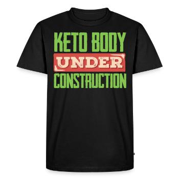 Régime Keto, régime sans glucides, céto - T-shirt Premium bio Homme - noir - Devant - Nico (187cm)