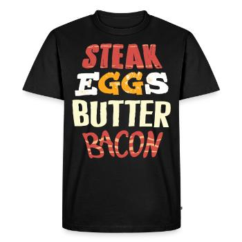 Régime Keto, régime sans glucides, céto - T-shirt Premium bio Homme - noir - Devant - Nico (187cm)