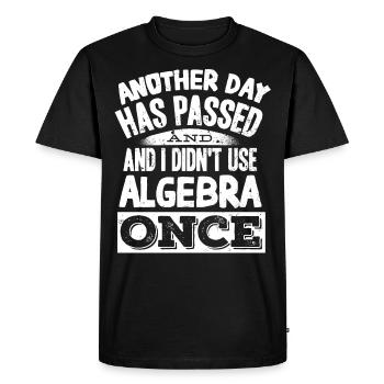 Algebra, Analysis, Science, Mathematics - Men's Premium Organic T-Shirt - black - Front - Nico (187cm)