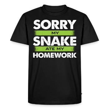 Propriétaires de serpents, amoureux des serpents, serpents - T-shirt Premium bio Homme - noir - Devant - Nico (187cm)
