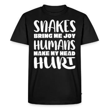 Propriétaires de serpents, amoureux des serpents, serpents - T-shirt Premium bio Homme - noir - Devant - Nico (187cm)