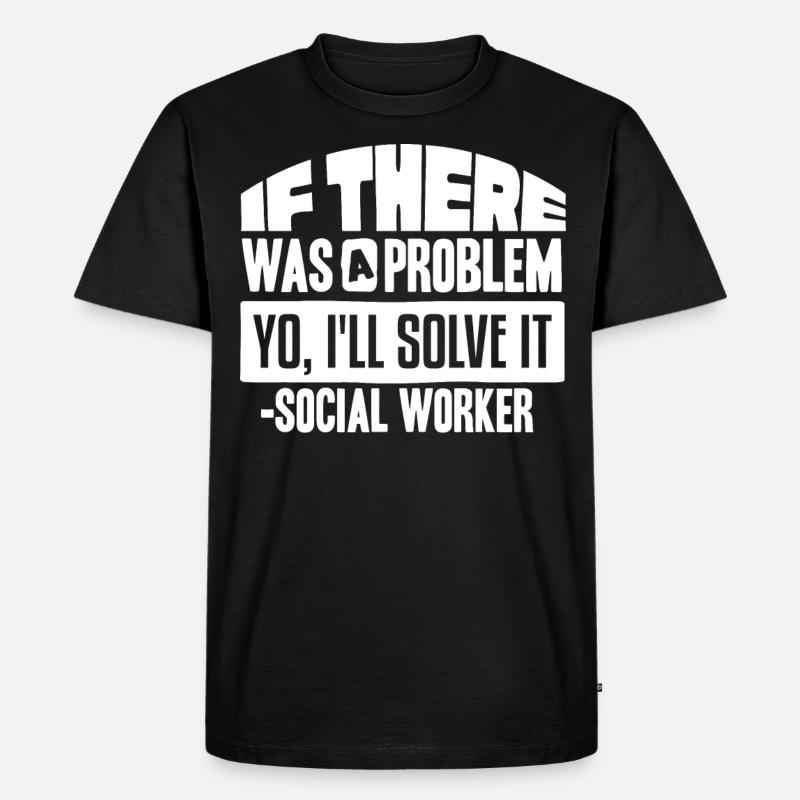 Sozialarbeiter - Männer Premium Bio T-Shirt - Schwarz