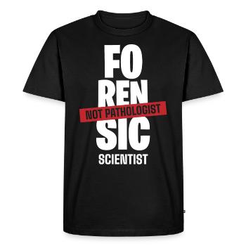 Forensic Scientist Costume - Men's Premium Organic T-Shirt - black - Front - Nico (187cm)