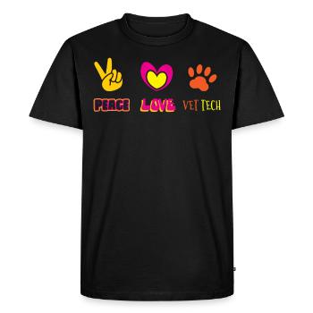 vétérinaire, vétérinaire, vétérinaire - T-shirt Premium bio Homme - noir - Devant - Nico (187cm)