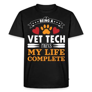 vétérinaire, vétérinaire, vétérinaire - T-shirt Premium bio Homme - noir - Devant - Nico (187cm)