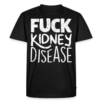 Sensibilisation à la maladie rénale, rénale - T-shirt Premium bio Homme - noir - Devant - Nico (187cm)