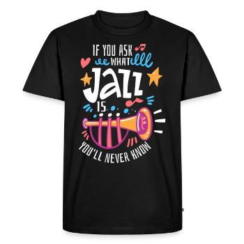 Musique jazz - Musiciens de jazz - T-shirt Premium bio Homme - noir - Devant - Nico (187cm)