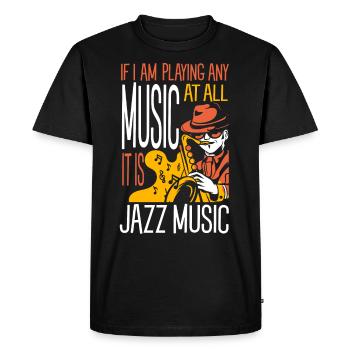 Musique jazz - Musiciens de jazz - T-shirt Premium bio Homme - noir - Devant - Nico (187cm)