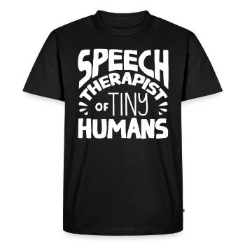 Speech-language pathology, speech-language pathologist - Men's Premium Organic T-Shirt - black - Front - Nico (187cm)