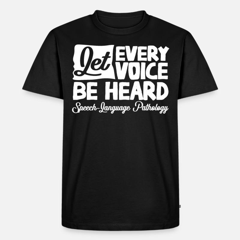 Speech-language pathology, speech-language pathologist - Men's Premium Organic T-Shirt - black