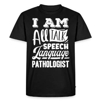 Speech-language pathology, speech-language pathologist - Men's Premium Organic T-Shirt - black - Front - Nico (187cm)