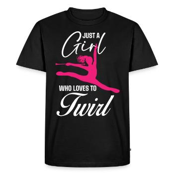 Baton Twirler, Baton Twirling, Gymnastique - T-shirt Premium bio Homme - noir - Devant - Nico (187cm)