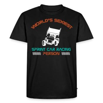 Courses de voitures de sprint, voitures de sprint, courses sur piste de terre - T-shirt Premium bio Homme - noir - Devant - Nico (187cm)