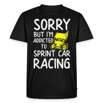 Courses de voitures de sprint, voitures de sprint, courses sur piste de terre - T-shirt Premium bio Homme - noir - Devant - Nico (187cm)
