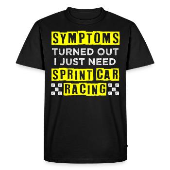 Courses de voitures de sprint, voitures de sprint, courses sur piste de terre - T-shirt Premium bio Homme - noir - Devant - Nico (187cm)