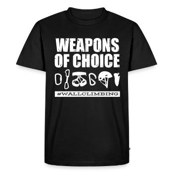 Wall climbers, wall climbers - Men's Premium Organic T-Shirt - black - Front - Nico (187cm)