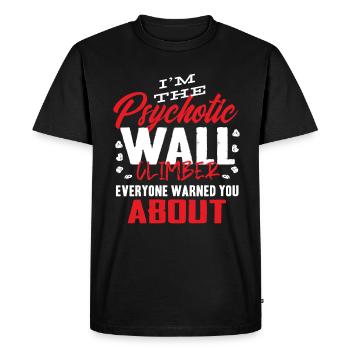 Wall climbers, wall climbers - Men's Premium Organic T-Shirt - black - Front - Nico (187cm)