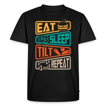 Joueur de flipper - T-shirt Premium bio Homme - noir - Devant - Nico (187cm)