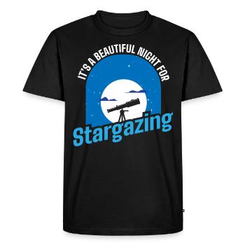 Gaz stellaire, Cosmologie, Astronomie - Jumelles - T-shirt Premium bio Homme - noir - Devant - Nico (187cm)