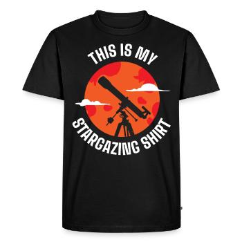 Gaz stellaire, Cosmologie, Astronomie - Jumelles - T-shirt Premium bio Homme - noir - Devant - Nico (187cm)