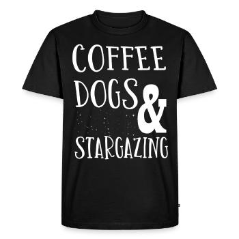 Gaz stellaire, Cosmologie, Astronomie - Jumelles - T-shirt Premium bio Homme - noir - Devant - Nico (187cm)