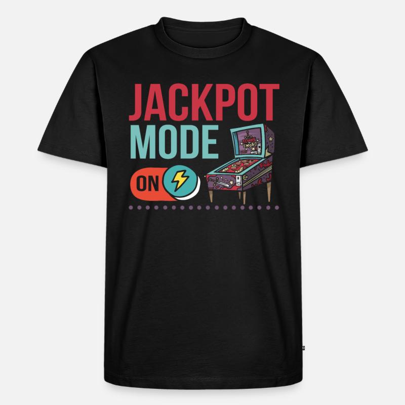 Flipper-Arcade-Spieler - Männer Premium Bio T-Shirt - Schwarz