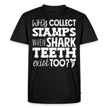 Sharks, shark counter collectors - Men's Premium Organic T-Shirt - black - Front - Nico (187cm)