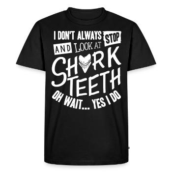 Sharks, shark counter collectors - Men's Premium Organic T-Shirt - black - Front - Nico (187cm)