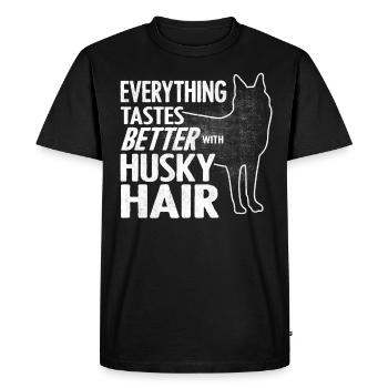 Siberian Husky - Men's Premium Organic T-Shirt - black - Front - Nico (187cm)