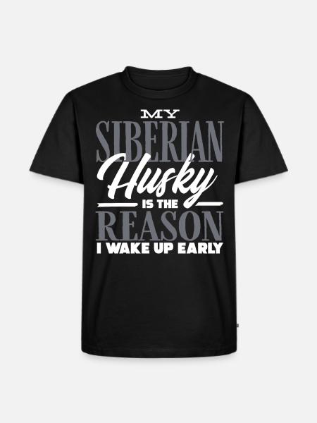 Siberian Husky - Men's Premium Organic T-Shirt - black