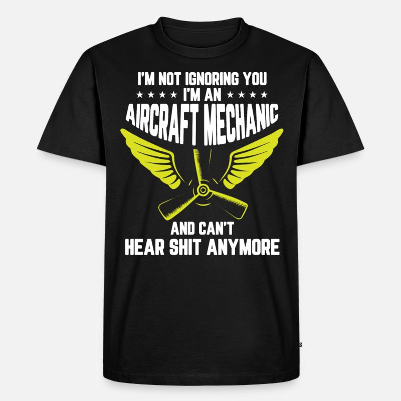 Flugzeugmechaniker - Männer Premium Bio T-Shirt - Schwarz