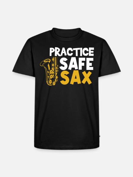 Saxophonist, Saxophone, Sound, Smooth Jazz - Men's Premium Organic T-Shirt - black