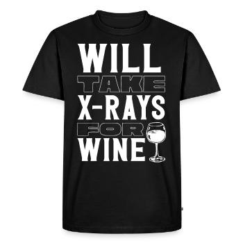 Technicien en rayons X, Technicien en radiologie - T-shirt Premium bio Homme - noir - Devant - Nico (187cm)