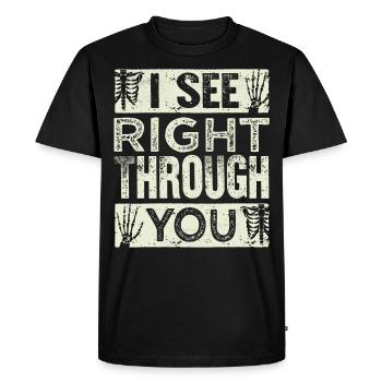 Technicien en rayons X, Technicien en radiologie - T-shirt Premium bio Homme - noir - Devant - Nico (187cm)