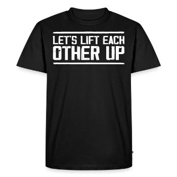 Let's Lift Each Other Up Positive Workout Gym - T-shirt Premium bio Homme - noir - Devant - Nico (187cm)