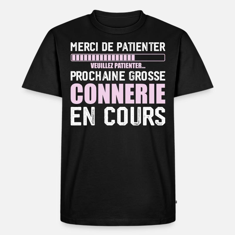 Weiter lustig - Männer Premium Bio T-Shirt - Schwarz