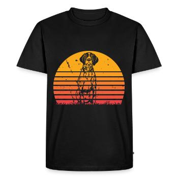 Vintage allemand Sunrise à poil dur - T-shirt Premium bio Homme - noir - Devant - Nico (187cm)